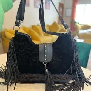 Killstar Black Fringe Shoulder Bag